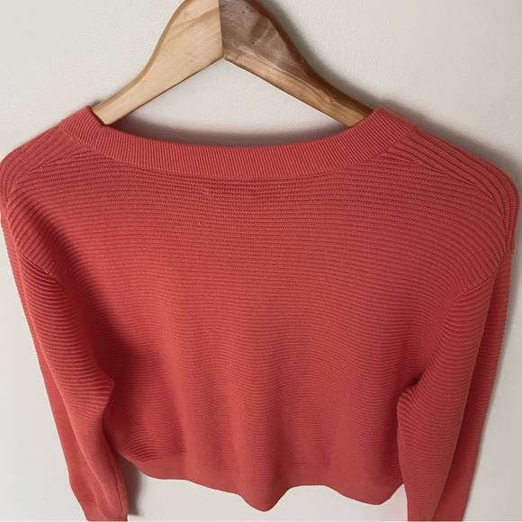 Wilfred Aritzia Light Cropped Cardigan in Fresco Pink Medium Button Up Sweater - Picture 6 of 9